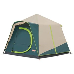 Geräumiges Coleman Polygon 5 Zelt für 5 Personen in Braun mit 360° Sicht, ideal für Camping und Outdoor-Abenteuer.