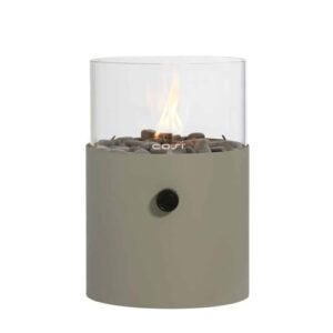 Cosiscoop Gaslaterne XL in Olivgrün mit elegantem Design für stimmungsvolles Licht im Freien