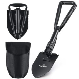 Dartmoor Klappspaten aus rostfreiem Kohlenstoffstahl, zusammenklappbar und tragbar, ideal für Gartenarbeit und Outdoor-Aktivitäten.