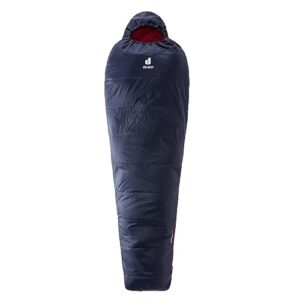 Deuter Dreamlite Kunstfaser Schlafsack in navy-cranberry, ideal für Outdoor-Aktivitäten und Camping. Leichtgewicht und kompakt für einfachen Transport.