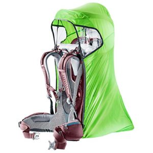 Deuter KC Raincover Deluxe 2020 Modell - Regen- und Windschutz für Deuter Kindertragen in leuchtendem Grün, ideal für Outdoor-Aktivitäten mit Kleinkindern.