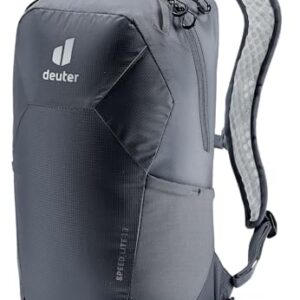 Leichter Wanderrucksack deuter Speed Lite 13 in Schwarz, ideal für Tageswanderungen und outdoor Aktivitäten mit praktischem Design und hoher Funktionalität.