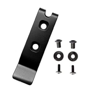 DRYFAL K-Scheide Taillenclip aus hochwertigem Edelstahl mit Montagezubehör für tragbare Messerscheiden, ideal für Outdoor-Aktivitäten.