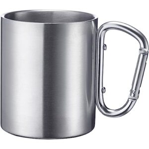 Westmark Edelstahltasse mit Karabinerhaken, ideal für Camping und Outdoor-Aktivitäten, 300 ml, rostfrei und langlebig