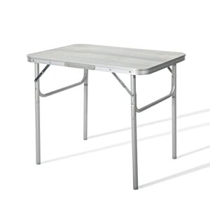 Faltbarer Aluminium Campingtisch mit höhenverstellbaren Tischbeinen, robust und leicht für Outdoor Aktivitäten