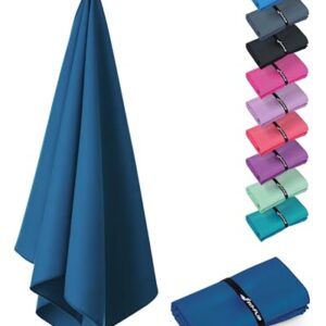 Fit-Flip Microfaser Handtuch in Azure Blue, schnelltrocknend und kompakt, ideal für Reisen, Sport und Strand