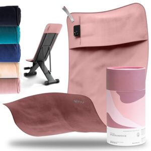 Großes Fitness-Handtuch aus Microfaser mit Reißverschlusstasche und Geschenkverpackung für Sport und Fitnessstudio, ideal für anstrengende Workouts.
