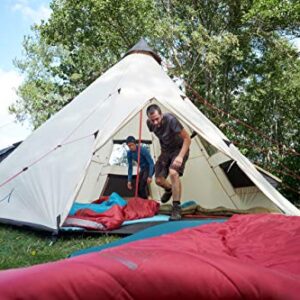 Grand Canyon 'Kansas 190' Schlafsack in rot Dahlia, geeignet für Outdoor-Aktivitäten und Camping, Maße 210x80 cm