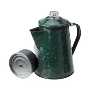 GSI Outdoors Kaffeekanne mit Perkolatoreinsatz in grün, 1,2 Liter, ideal für Kaffeezubereitung im Freien