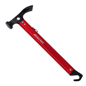 Leichter Outdoor Camping Hammer aus Aluminium mit ergonomischem Griff und multifunktionalem Design für das Setzen und Entfernen von Zeltpflöcken.