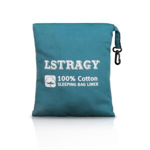 LSTRAGY Hüttenschlafsack aus 100% Baumwolle, ultraleichter Schlafsack mit einem Gewicht von 560g, Größe 220 x 95 cm, ideal für Reisen und Camping.