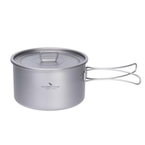 iBasingo 1.8L Titan Kochtopf für Camping und Outdoor, leichtes und langlebiges Kochgeschirr für 1-2 Personen