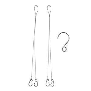 iBasingo hängende Kette aus Titan-Edelstahl mit Haken, ideal für Grill und Camping, zeigt robuste und tragbare Outdoor-Ausrüstung.