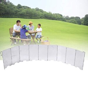 Klappbarer Outdoor-Kocher Windschutz, Campingkocher, Windschutz, leicht für Camping, Outdoor-Aktivitäten und Catering im Freien. Hochwertiger Aluminiumlegierungsmaterial, robust und langlebig.