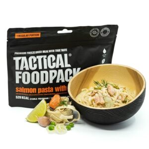 Lachspasta mit Weißwein, Freeze Dried Meals, Ready to Eat, MRE, Survival Food, Outdoor-Ausflug-Nahrung