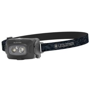 Wiederaufladbare Ledlenser HF4R Core Stirnlampe mit 500 Lumen, ideal für Outdoor-Aktivitäten und Nachtgebrauch, wasserdicht nach IP68.