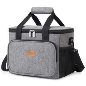 Moderne und praktische Kühltasche in Grau mit isolierter Innenauskleidung, ideal für Ausflüge, Picknicks und den Alltag.