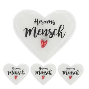 MC-Trend 4er Set Taschenwärmer in Herzform, wiederverwendbare Handwärmer für wohltuende Wärme an kalten Tagen.