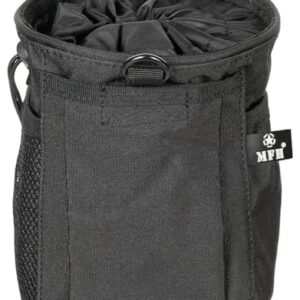 Robuste MFH Patronenhülsen-Tasche im MOLLE-Design in Schwarz, ideal für die Aufbewahrung von Ausrüstung in Outdoor-Umgebungen.