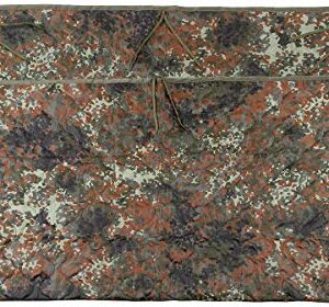 MFH Poncho Liner im Flecktarn-Design, hochwertige Steppdecke für Outdoor-Aktivitäten, leicht und kompakt