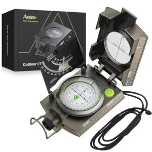 Militärischer Kompass mit Klinometer und IP65-Wasserdichtung, ideal für Camping, Wandern, Jagd und andere Outdoor-Aktivitäten