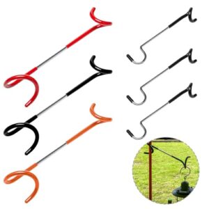 Set von 6 Edelstahl Laternenhaken für Camping und Outdoor, geeignet für die Aufhängung von Laternen, Wasserkochern und mehr in der Natur.