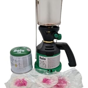Nola Gaslampe mit 190g Gaskartusche und Ersatz-Glühstrümpfen für Outdoor-Aktivitäten und Campingbeleuchtung