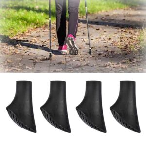 4 Stück Gummipuffer für Nordic Walking Stöcke, geeignet für verschiedene Untergründe wie Asphalt und Kies
