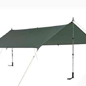 Nordisk Voss 5 ULW Tarp in grün für Outdoor-Aktivitäten, leicht und wetterfest, ideal für Camping und Wandern.