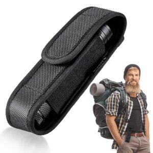 Nylon Taschenlampe Holster Tasche für Outdoor-Aktivitäten, ideal für Jagd, Camping und Wandern mit Klettverschluss und Gürtelclip.