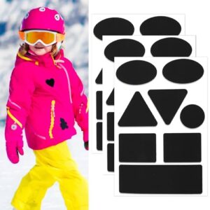 Skystuff selbstklebende Reparaturflicken für Daunenjacken in Schwarz, 24 Stück, ideal zur schnellen und einfachen Reparatur von Löchern in Kleidung und Zelt.