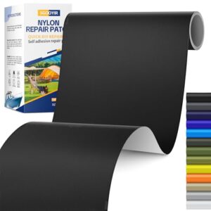 15x160cm selbstklebendes Reparaturset aus wasserdichtem Nylon, geeignet für die Reparatur von Daunenjacken, Zelten und Taschen, dargestellt auf einem weißen Hintergrund.