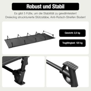 Ultraleiches Feldbett aus Aluminium, 192x70x17cm, bis 120kg Tragkraft für Outdoor-Aktivitäten, Camping und Festival-Besuch