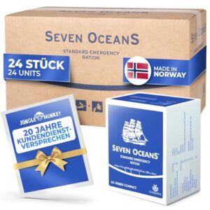 SEVEN OCEANS XXL-Notfallnahrung 24x500g Verpackung, ideal für Notfälle, outdoor und Prepper.