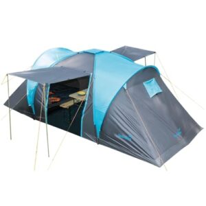 Skandika Kuppelzelt Hammerfest für 4 Personen, geräumiges Campingzelt mit zwei Schlafkabinen und eingenähtem Zeltboden, geeignet für Outdoor-Aktivitäten.