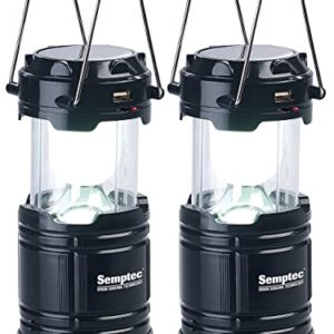 Vielseitige Solar Campinglampe im 2er Pack - 3in1 Solar-LED-Camping-Laterne, Handlampe und USB-Notlader für Outdoor-Aktivitäten
