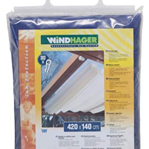 Sonnensegel 270x140cm in uni-blau aus UV-stabilem Polyestergewebe, ideal für Garten und Terrasse, wetterbeständig und leicht zu montieren.