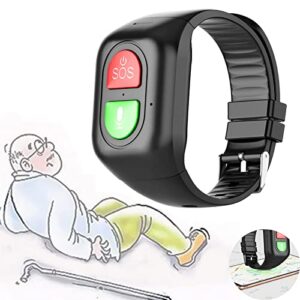 Intelligentes SOS Armband GPS-Tracker für Senioren mit Sturzerkennung und Notruffunktion, abgebildet auf einem modernen Hintergrund.
