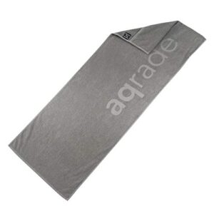 aqrade Sporthandtuch in anthrazit, 120x50cm, ideal für Fitness-Training, Yoga und Sport mit rutschfester Rückseite
