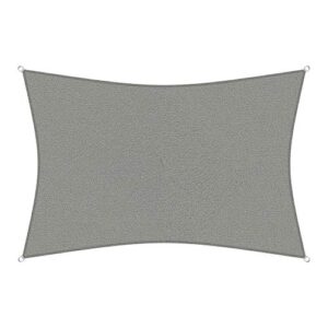 sunprotect 83239 Professional Sonnensegel in grau, 6 x 4 m, wind- und wasserdurchlässig, ideal für Garten und Terrasse