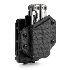 Schwarze TACTICAL GEEK TX1 Multitool Scheide für EDC Multi-Tool mit verstellbarer Halterung und Rückenclip für Gürtel.