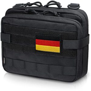 WYNEX Tactical Large Admin Pouch im Double Layer Design, praktische Molle Utility Pouch mit hochgradiger Funktionalität und Kapazität für Outdoor- und Einsatzaktivitäten.