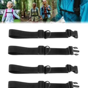 Zwei verstellbare Nylon Brustgurte in Schwarz, ideal für Outdoor-Aktivitäten wie Wandern und Reisen. Robuste Schnallen und komfortables Design für eine optimale Gewichtsverteilung.