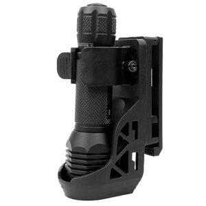 ACEXIER Taktische Taschenlampe Holster mit Hebel Side Lock System, 360° drehbare Halterung für optimale Handhabung und Kompatibilität mit verschiedenen Taschenlampenmodellen.