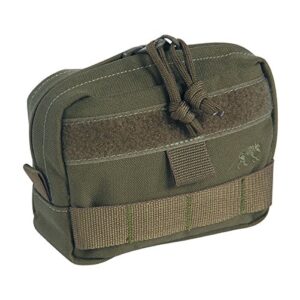 Tasmanian Tiger TT Tac Pouch 4 in Oliv, Molle-kompatible Zusatz-Tasche mit YKK-Reißverschluss und elastischen Innentaschen für optimale Organisation.