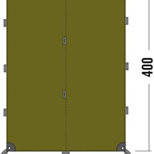 Tatonka Tarp 4 Simple in Olivgrün, reißfester und wasserdichter Outdoor-Schutz, ideal als Sonnensegel und Wetterschutz, Maße 285 x 400 cm.