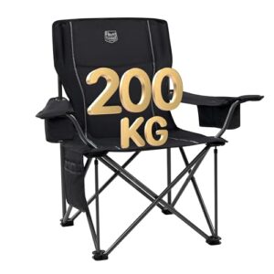 TIMBER RIDGE XXL Campingstuhl, faltbar und belastbar bis 200KG, großzügiges Gepolster für den perfekten Komfort bei Outdoor-Aktivitäten wie Camping, Garten oder Strandbesuch