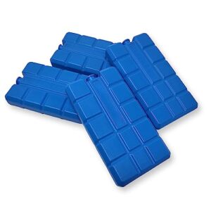 4er Set Kühlakkus mit 200ml in Blau, ideal für Kühltaschen und Kühlboxen, für die optimale Kühlung von Lebensmitteln und Getränken.
