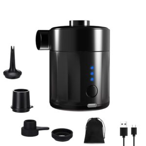 Mojimdo Tragbare Elektrische Luftpumpe mit kompaktem Design, ideal für Camping und Outdoor-Aktivitäten, mit 5000 Pa Druck und 450 Litern pro Minute Luftleistung.