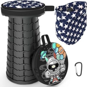 ALEVMOOM Tragbarer Klapphocker in grau mit buntem Skateboarder-Motiv, ideal für Camping, Angeln und BBQ, zusammenklappbar und leicht transportierbar.